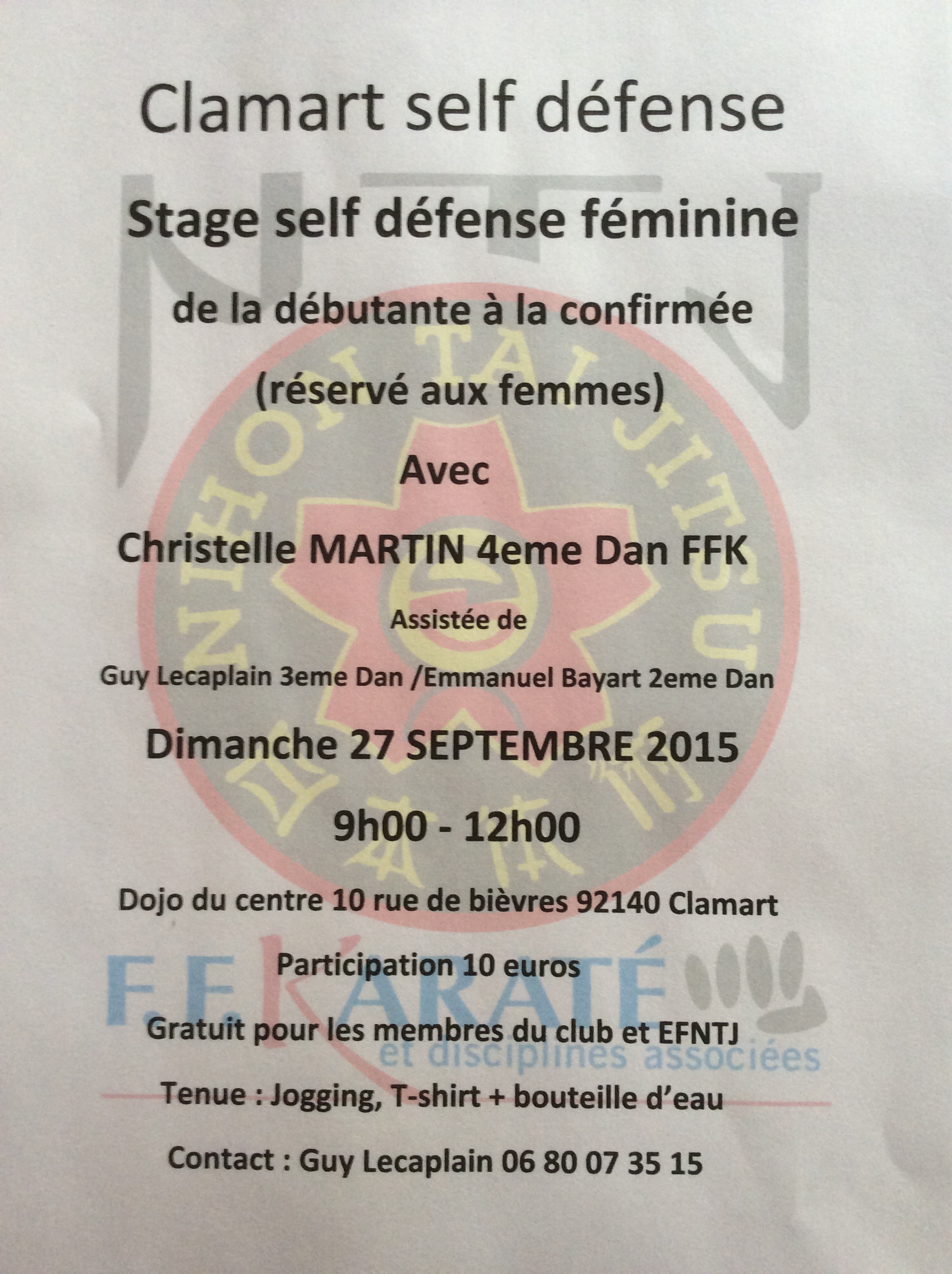 20150927 CLAMART STAGE SELF DEFENSE FEMININE